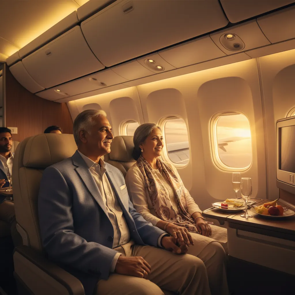Beat Jet Lag & Fly Refreshed: Marzi Holidays' Guide to Best Flight Seats for Indian Seniors on Long International Journeys